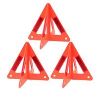 GATHINESS Triángulo de Emergencia Plegable Accesorio de Seguridad para Vehículos 3 Piezas Estructura Estable y Plástico Reflectante Rojo Adecuado para Carretera y Situaciones de Avería