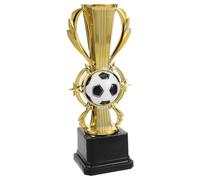 GATHINESS Trofeo de Fútbol de Plástico Dorado Diseño Liviano y Acabado Vibrante, Premio Adecuado para Fiestas Temáticas y Competiciones Escolares