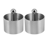 GATHINESS Utensilios de Cocina Creativos Pack de 2 Piezas con Empujador Anillos de Pastelería Redondos de Acero Inoxidable para de Platos Fríos en y Restaurantes