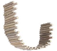 GATHINESS Valla para Hámster de Madera Natural 50 CM Juguete Resistente a Mordeduras para Jaula Parque Interactivo para Chinchillas y Mascotas Pequeñas Accesorio Multifunción para