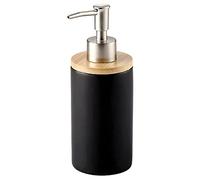 Gathukila Dispensador de jabón de cerámica de 400 ml, estilo nórdico, dispensador de loción dispensador de jabón para cocina y baño, color negro