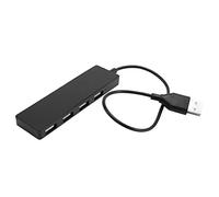 Gathukila Hub USB ultra delgado de 4 puertos USB 2.0 Hub negro