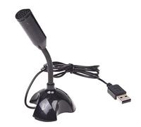 Gathukila Micrófono USB Web flexible para sintonización de dirección, micrófono para PC, ordenador portátil, soporte (negro)