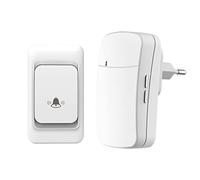 Gathukila Timbre de puerta para exteriores de 300 m con mando a distancia Bienvenido Ring Kit de timbre de puerta enchufe UE