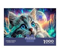 Gatito cósmico 1000 Pieza PuzzleCollie fronterizo Town Regalo De Rompecabezas Juguetes Desafiantes para Adultos Y Niños +14 Años Colores Variados38x26cm/1000pcs