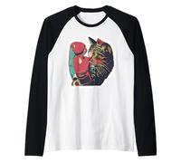 Gatito De Boxeo Cool Boxer Cat Boxing Gloves and Cats Lovers Camiseta Manga Raglan