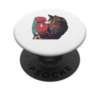 Gatito De Boxeo Cool Boxer Cat Boxing Gloves and Cats Lovers PopSockets PopGrip Adhesivo