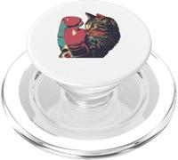 Gatito De Boxeo Cool Boxer Cat Boxing Gloves and Cats Lovers PopSockets PopGrip para MagSafe