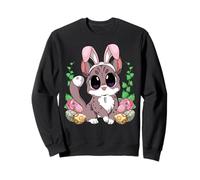 Gatito de Pascua con orejas de conejo, lindo y divertido Sudadera
