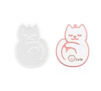 Gatito de silicona de grado alimenticio para llaveros de arte de resina, proyectos de manualidades y regalos caseros, silicona de fácil liberación