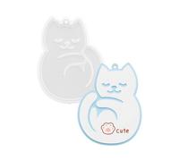 Gatito de silicona de grado alimenticio para llaveros de arte de resina, proyectos de manualidades y regalos caseros, colgante de gatos