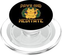 Gatito Divertido, Amante de los Gatos, Yogi Namaste, Amante de los Gatos, Yoga, Patas y meditación PopSockets PopGrip para MagSafe