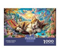 Gatito Dormido Puzzles Imposible,desafío para Adultos Interesante Entretenimiento Creativo 1000 Piezas Obra De Arte De Juego De para Adultos Y Niños A Partir De 12 Años 52x38cm/1000pcs