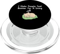 Gatito Kawaii con Cita de Terapeuta para Gatos I Make People Feel Better PopSockets PopGrip para MagSafe