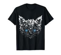 Gatito Mariposa Gráfico Blue Eyes Camiseta