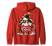 Gatito navideño para Amantes de los Gatos, Gatitos Lindos Feliz Catmas Holiday Kitty Sudadera con Capucha