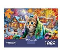 Gatito Otoño Puzzle Imposible,desafío para Adultos Animales Juego Educativo 1000 Piezas Obra De Arte De Juego De para Adultos Y Niños A Partir De 12 Años 70x50cm/1000pcs