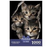 Gatito Puzzle Imposible,desafío for Adults Animales Entretenimiento Creativo 1000 Piezas Obra De Arte De Juego De para Adultos, Regalos A Partir De 14 Años 38x26cm/1000pcs