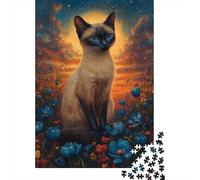 Gatito siamés Rompecabezas Imposible,desafío for Adults Juego EduGatoivo 1000 Piezas Obra De Arte De Juego De para Adultos, Regalos A Partir De 14 Años 1000pcs (75x50cm)