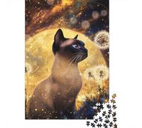 Gatito siamés Rompecabezas Imposible,desafío para Adultos Entretenimiento Creativo 1000 Piezas Obra De Arte De Juego De para Adultos Y Niños 1000pcs (75x50cm)