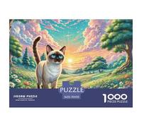 Gatito siameso 1000 Pièces Puzzles Pour Adultes Sur Le Thème De Mascota Animal Qualité Supérieure Défi Jouets Parfait Les Jeu Relaxant 70x50cm/1000pcs