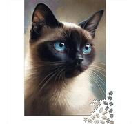 Gatito siameso Puzzle De 1000 Piezas Animales Rompecabezas Adultos De 1000 Piezas Pintura Regalo 1000pcs (75x50cm)