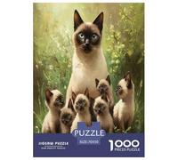 Gatito siameso Rompecabezas Imposible,desafío for Adults Animales Entretenimiento Creativo 1000 Piezas Obra De artee De Juego De para Adultos Y Niños Mayores De 12 Años 70x50cm/1000pcs