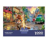 Gatito Splash Puzzle Imposible,desafío para Adultos Interesante Entretenimiento Creativo 1000 Piezas Obra De Arte De Juego De para Adultos Y Niños Mayores De 12 Años 38x26cm/1000pcs