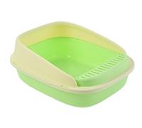 Gatitos Baño para Gatos Caja De Arena para Gatos, Orinal Abierto para con Cuchara, Inodoro Plegable Poco Profundo para, Antisalpicaduras, Resistente Al Agua Hogares(Grün,40x50x20 cm)