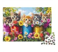 Gatitos Lindos en Cubos Rompecabezas Clásicos 1000 Pieza S Adultos Niños Imposible Desafío Decoración De Paredes Regalo 52x38cm/1000pcs