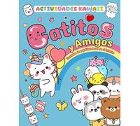 Gatitos y amigos actividades kawaii: Toneladas de pegatinas locas en el interior