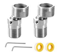Gativs 2 Piezas Excentricas Grifo Extensible Excentricas Grifo Ajustable 360° Ajustable Pie Curvado Angular Excéntricas Grifo Ducha Adaptadores Ajustables para Grifo de Ducha para Cocinas y Baños