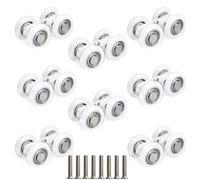 Gativs Ruedas Ducha 8 Piezas Ruedas Deslizantes Vidrio Puerta Rodamientos Mampara Ducha Correderas Rodillo Puerta Correderas Ruedas para Duchas Rueda para Ruedas Ventanas Correderas Baño,20MM
