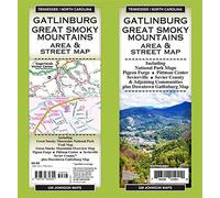 Gatlinburg/Great Smoky Mountains/Pigeon Forge/Sevierville, Tennessee/Carolina del Norte Mapa del área