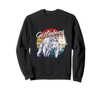 Gatlinburg Tennessee Grandes Montañas Humeantes Oso Retro Atardecer Sudadera