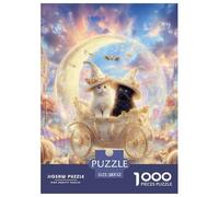 Gato 1000 Piezas Rompecabezas Juego De Familia Impresionante Maravilloso Puzzle Juego De Desafío Único para Regalos De Viaje, Presente 52x38cm/1000pcs