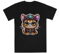 Gato 3 Kids Black tee Camiseta De Manga Corta para Niños Kids Black tee Children Short Sleeve T-Shirt