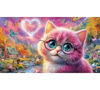 Gato 3D Puzzle de 1000 Piezas para Adultos - Actividad Familiar DesaFío edugatoivo & Relajación 38x52/1000pcs