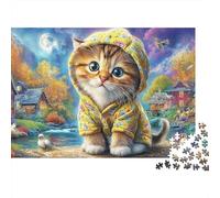 Gato 3D Rompecabezas 1000 Piezas para Adultos Gatito de Jardín Divertido, Puzzle para Adultos - Descubre el Puzzle Juegos Puzzle 38x26cm/1000pz