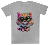 Gato 4 Kids Grey tee Camiseta De Manga Corta para Niños Kids Grey tee Children Short Sleeve T-Shirt