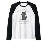 Gato a la Hora de acostarse ¿Vienes o no Eres Amante de Camiseta Manga Raglan