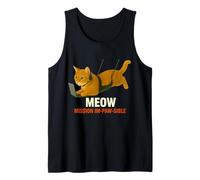 Gato Agente Secreto en Misión - Arte divertido de la parodia de espías Camiseta sin Mangas