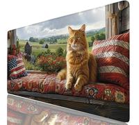 Gato Alfombrilla Escritorio XXL 700x400 mm Sofá Mouse Pad Grande, Protector de Mesa Impermeable, Alfombrilla Ratón XL con Base Antideslizante, Accesorios Oficina Modernos, Regalo para Familia H0-770