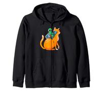 Gato Alien - Divertido Marciano Operando Lindo Robot Kitty - TFS Sudadera con Capucha