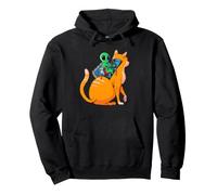 Gato Alien - Divertido Marciano Operando Lindo Robot Kitty - TFS Sudadera con Capucha