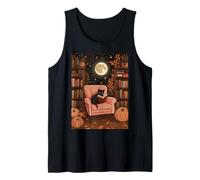 Gato amante de los libros leyendo un libro Camiseta sin Mangas
