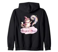 Gato Amante Magical Miau Fantasía Gato Sudadera con Capucha