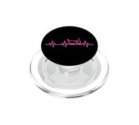 Gato Amor Latido Corazón Vida Corazón ECG Pul PopSockets PopGrip para MagSafe
