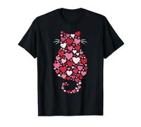 Gato Amor San Valentín Corazón Divertido Camiseta