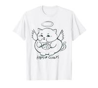 Gato Ángel de Galletas Dibujo Gráfico Camiseta